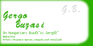 gergo buzasi business card